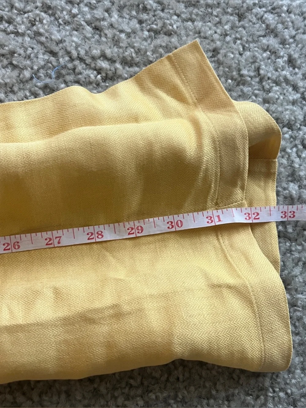 Vantarsi Women's Pale Yellow Linen Blend Belted Straight Pants Size L NWT Jewels - Picture 11 of 12